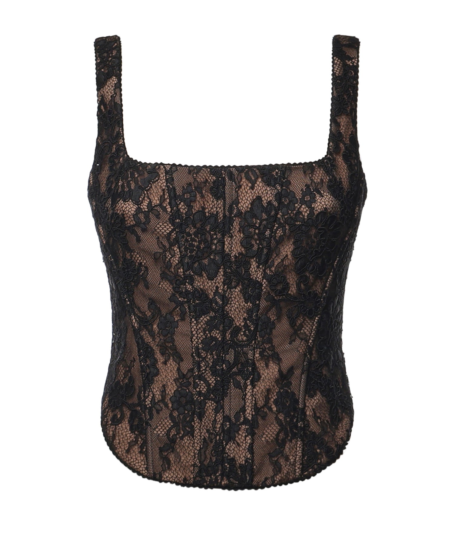 Top a corsetto in pizzo AW26004T B SELF-PORTRAIT 