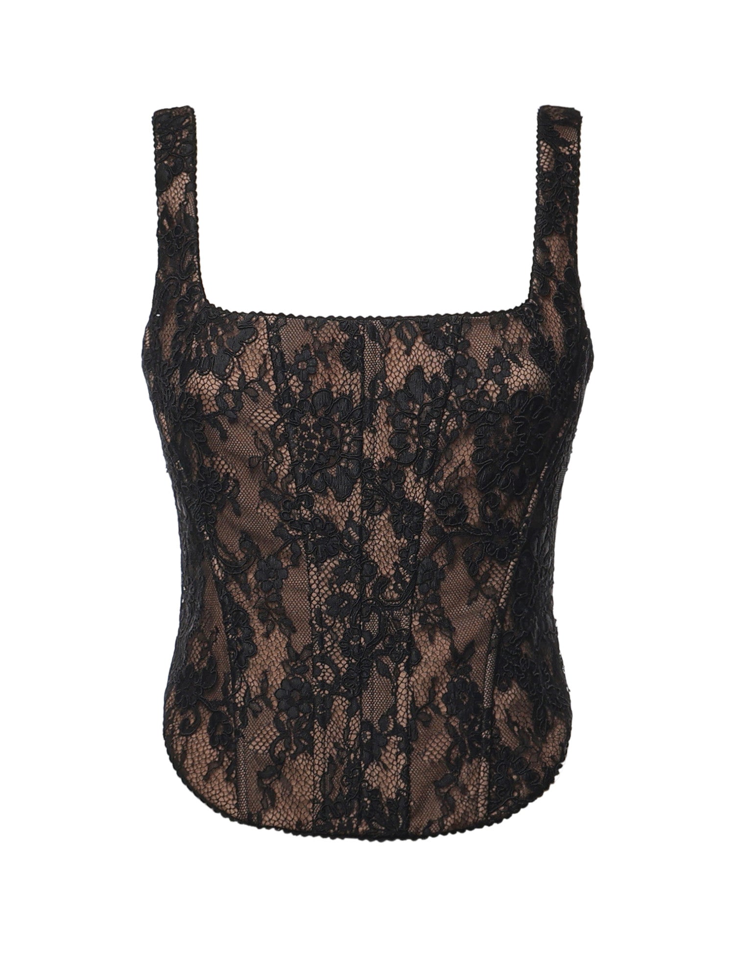 Top a corsetto in pizzo AW26004T B SELF-PORTRAIT 