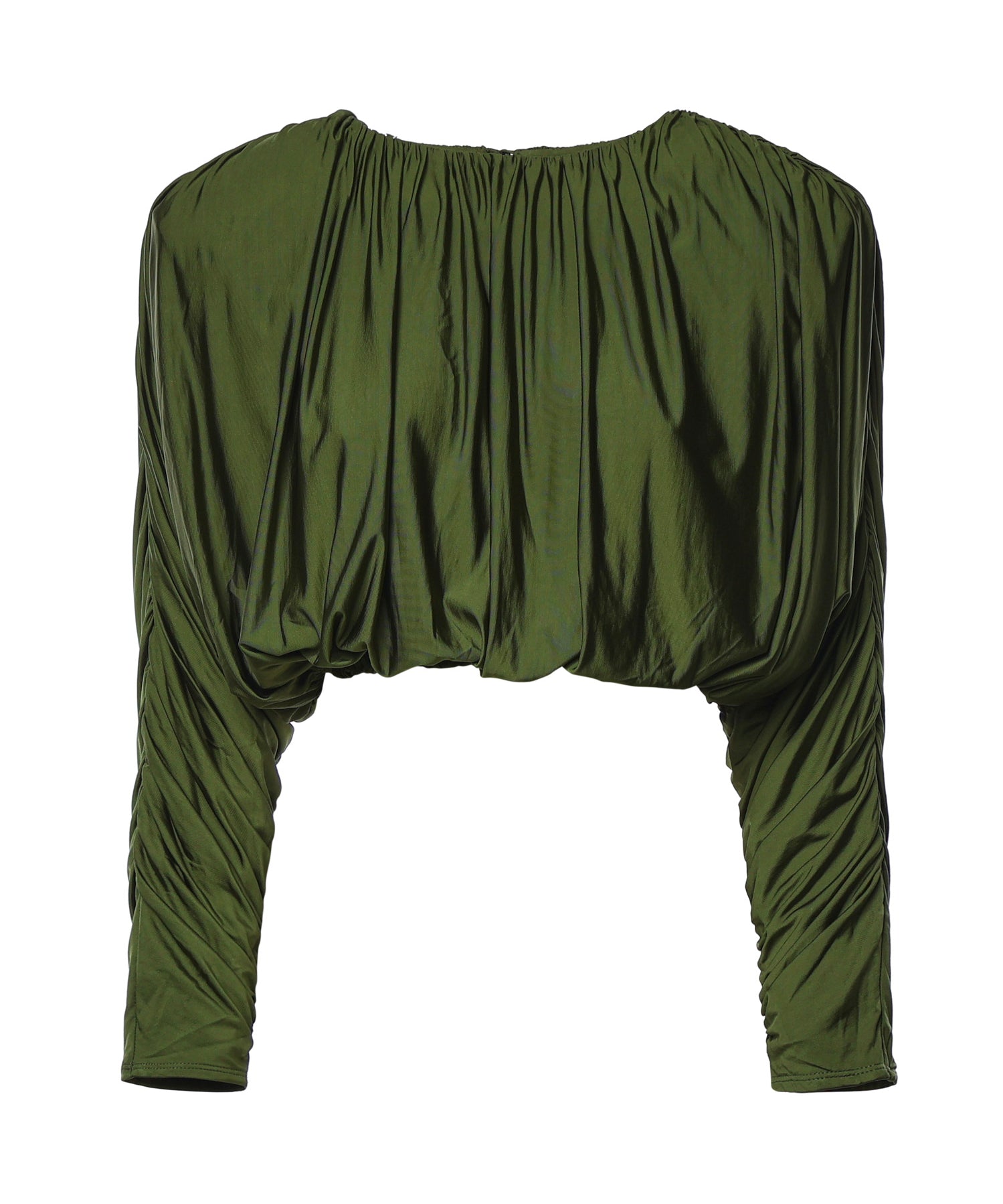 Top in jersey con drappeggio AW26009TA GR SELF-PORTRAIT 