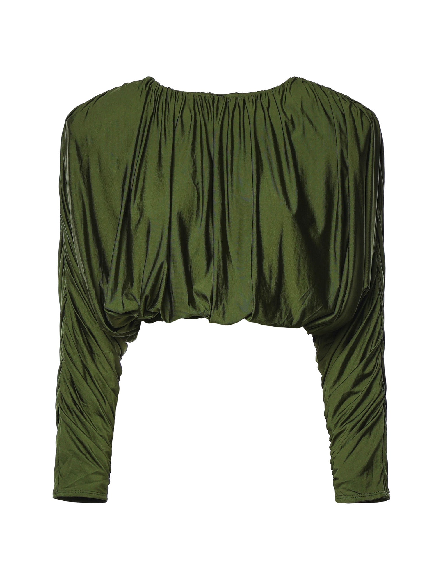 Top in jersey con drappeggio AW26009TA GR SELF-PORTRAIT 