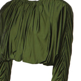 Top in jersey con drappeggio AW26009TA GR SELF-PORTRAIT 