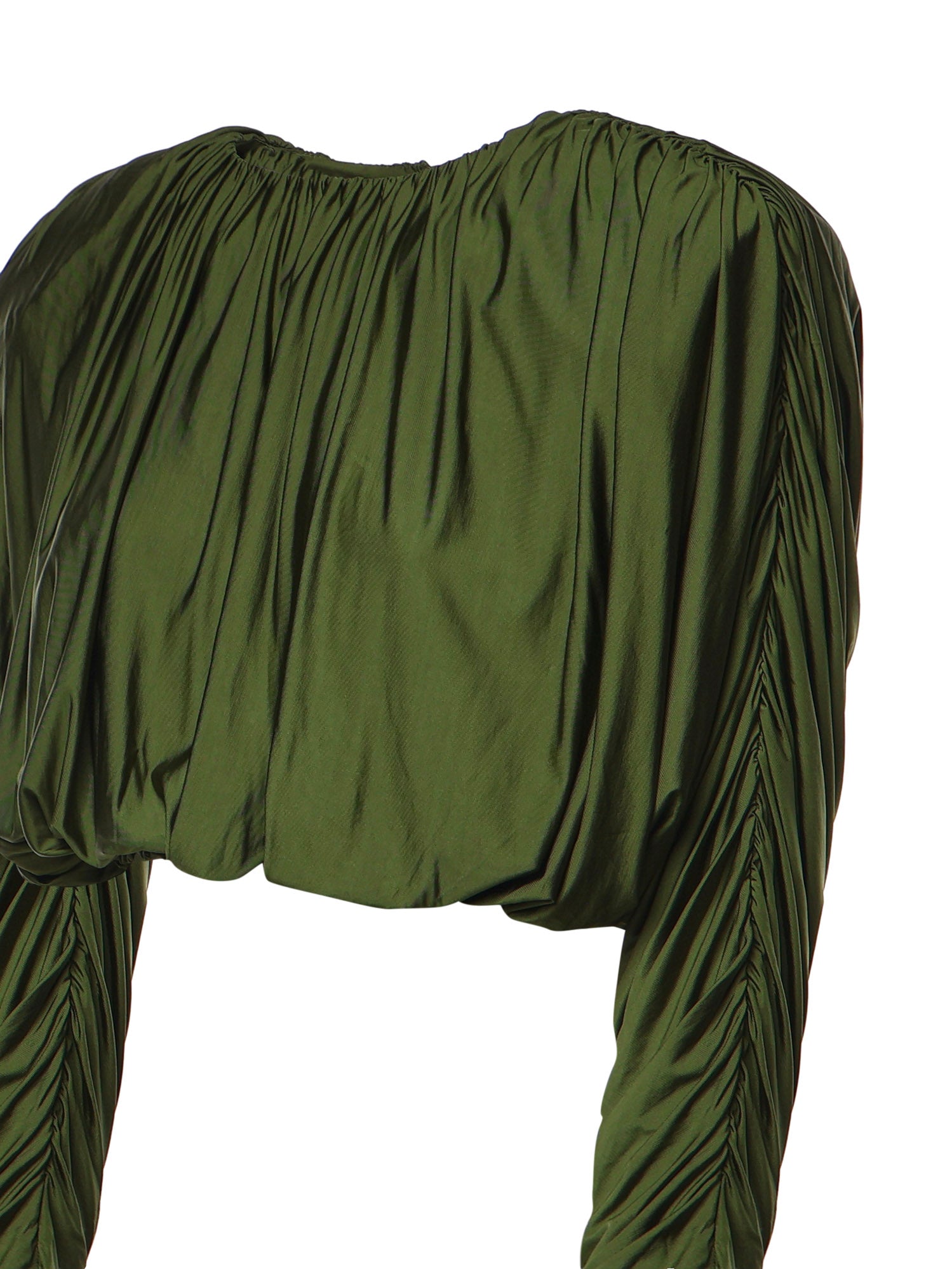 Top in jersey con drappeggio AW26009TA GR SELF-PORTRAIT 