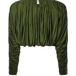 Top in jersey con drappeggio AW26009TA GR SELF-PORTRAIT 