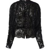 Camicia in pizzo AW26009TC B SELF-PORTRAIT 