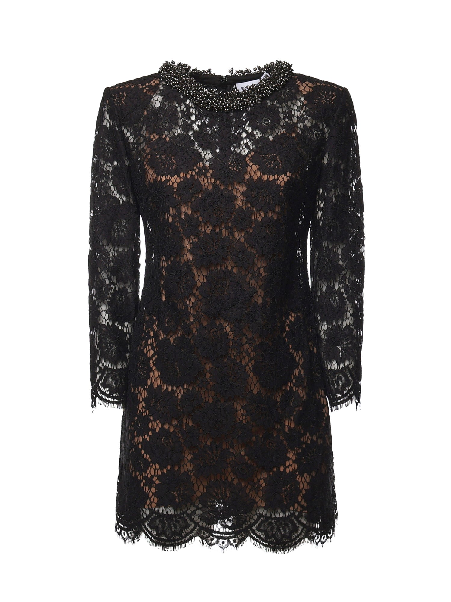 Miniabito in pizzo AW26045S B SELF-PORTRAIT 