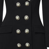 Miniabito blazer in lana AW26054S B SELF-PORTRAIT 