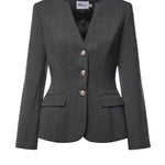 Blazer monopetto in misto lana AW26081J GR SELF-PORTRAIT 