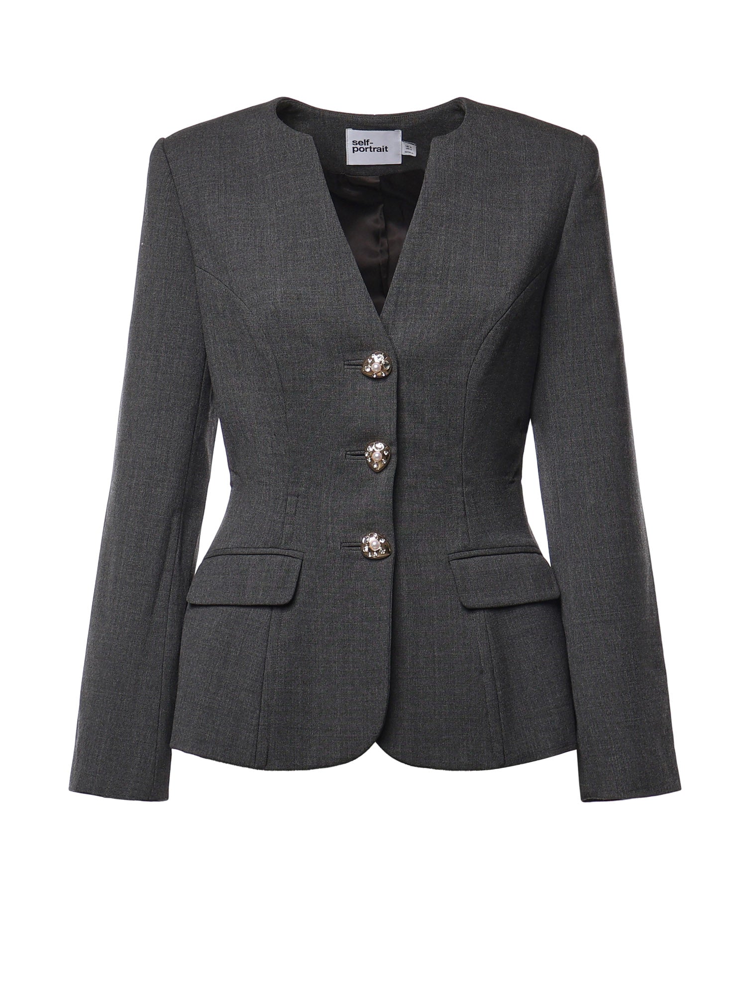Blazer monopetto in misto lana AW26081J GR SELF-PORTRAIT 