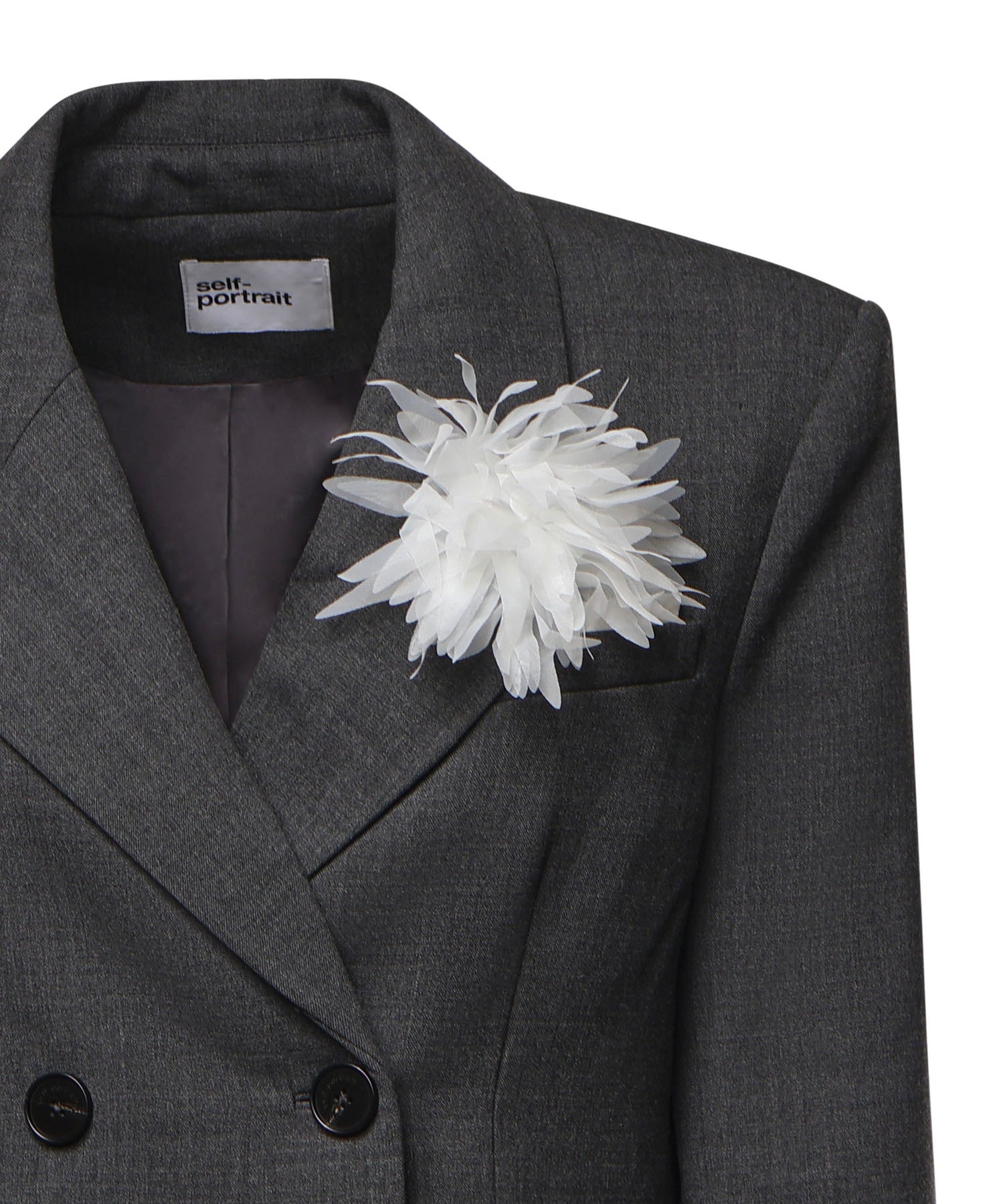 Blazer doppiopetto in misto lana AW26082J GR SELF-PORTRAIT 