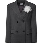 Blazer doppiopetto in misto lana AW26082J GR SELF-PORTRAIT 