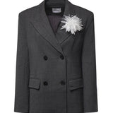 Blazer doppiopetto in misto lana AW26082J GR SELF-PORTRAIT 