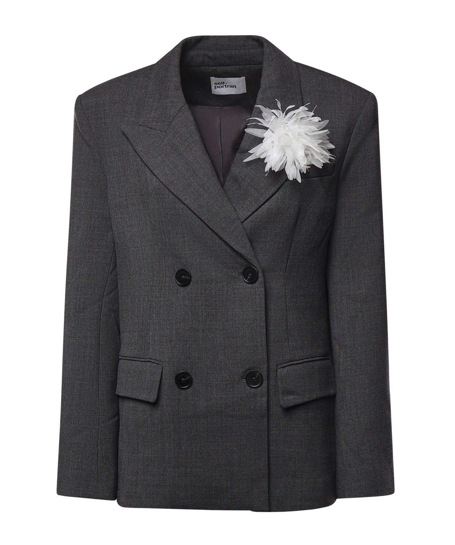 Blazer doppiopetto in misto lana AW26082J GR SELF-PORTRAIT 