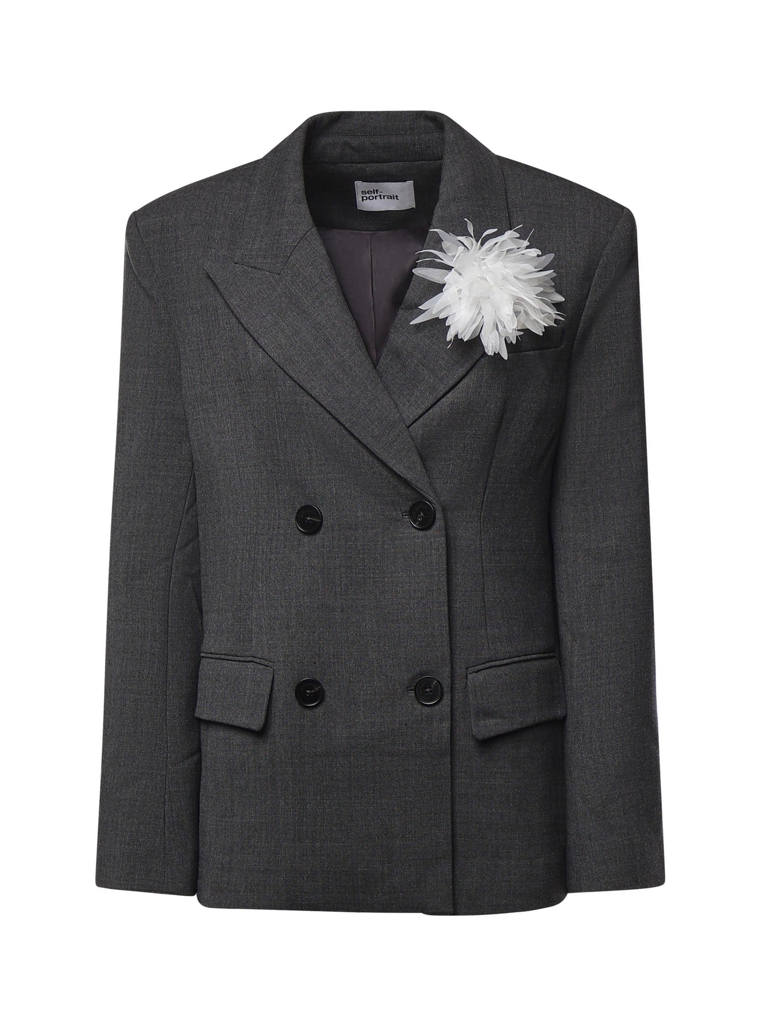 Blazer doppiopetto in misto lana AW26082J GR SELF-PORTRAIT 