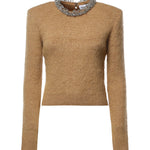 Pullover con perline AW26094T BR SELF-PORTRAIT 