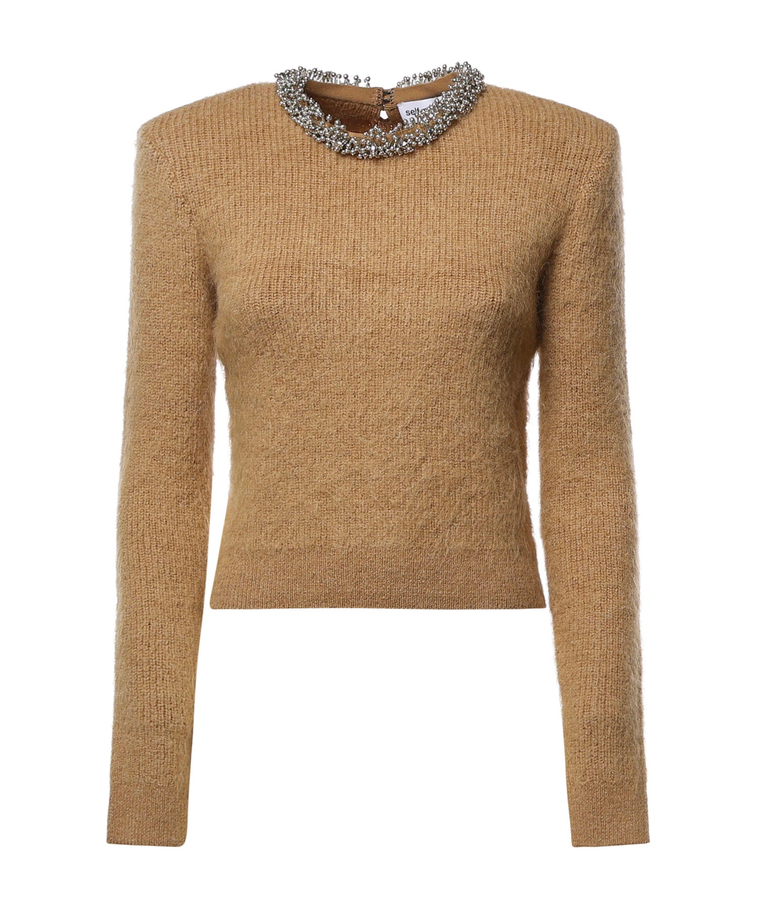 Pullover con perline AW26094T BR SELF-PORTRAIT 