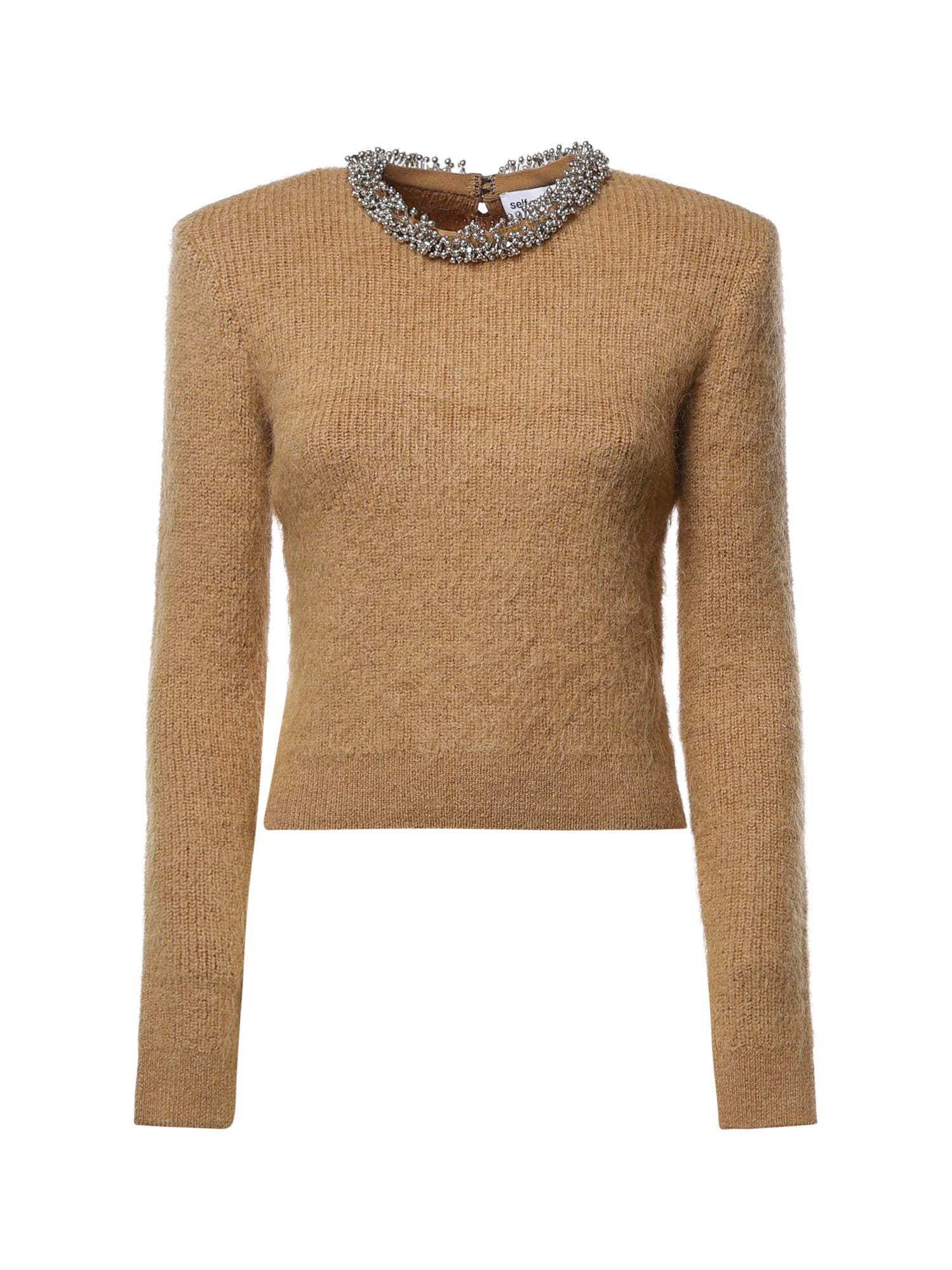 Pullover con perline AW26094T BR SELF-PORTRAIT 