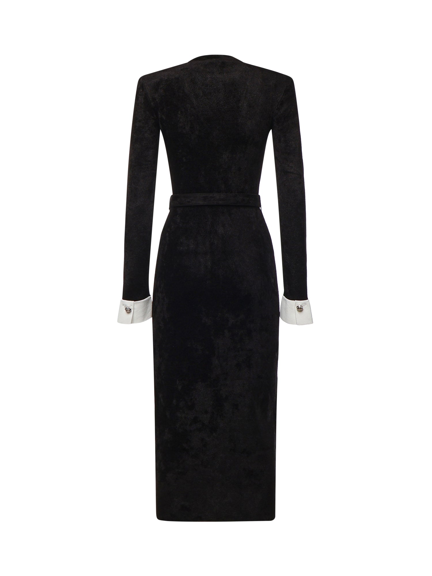 Abito midi in maglia di ciniglia AW26099M B SELF-PORTRAIT 
