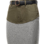 Gonna midi in misto viscosa AW26108MSK GR SELF-PORTRAIT 