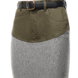 Gonna midi in misto viscosa AW26108MSK GR SELF-PORTRAIT 