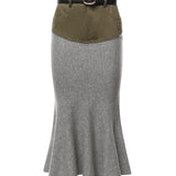 Gonna midi in misto viscosa AW26108MSK GR SELF-PORTRAIT 