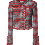 Giacca check in misto cotone AW26146J R SELF-PORTRAIT 