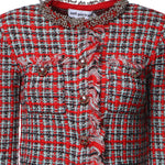 Giacca check in misto cotone AW26146J R SELF-PORTRAIT 