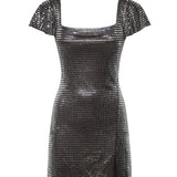 Abito corto con strass AW26165S GR SELF-PORTRAIT 