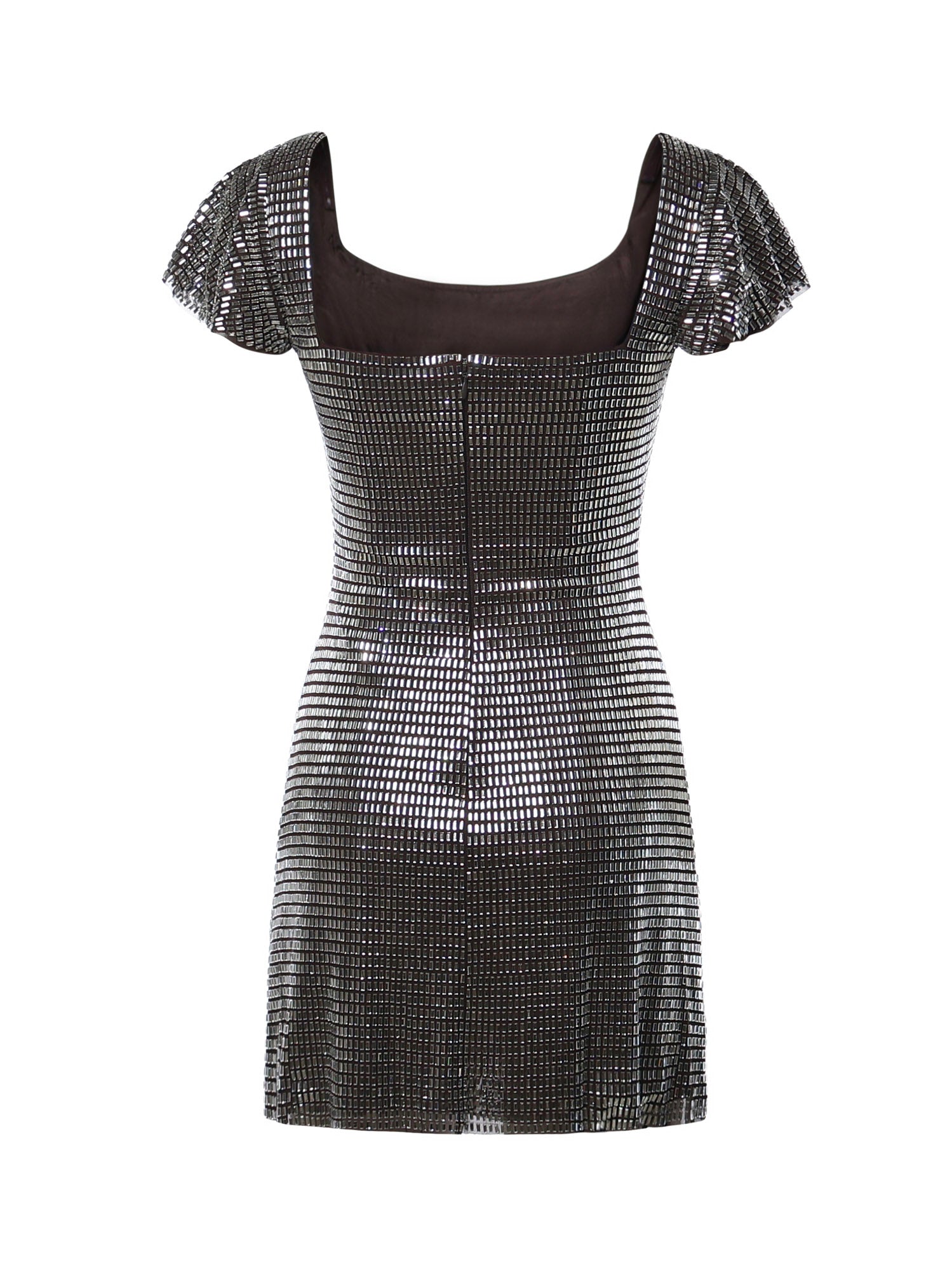 Abito corto con strass AW26165S GR SELF-PORTRAIT 
