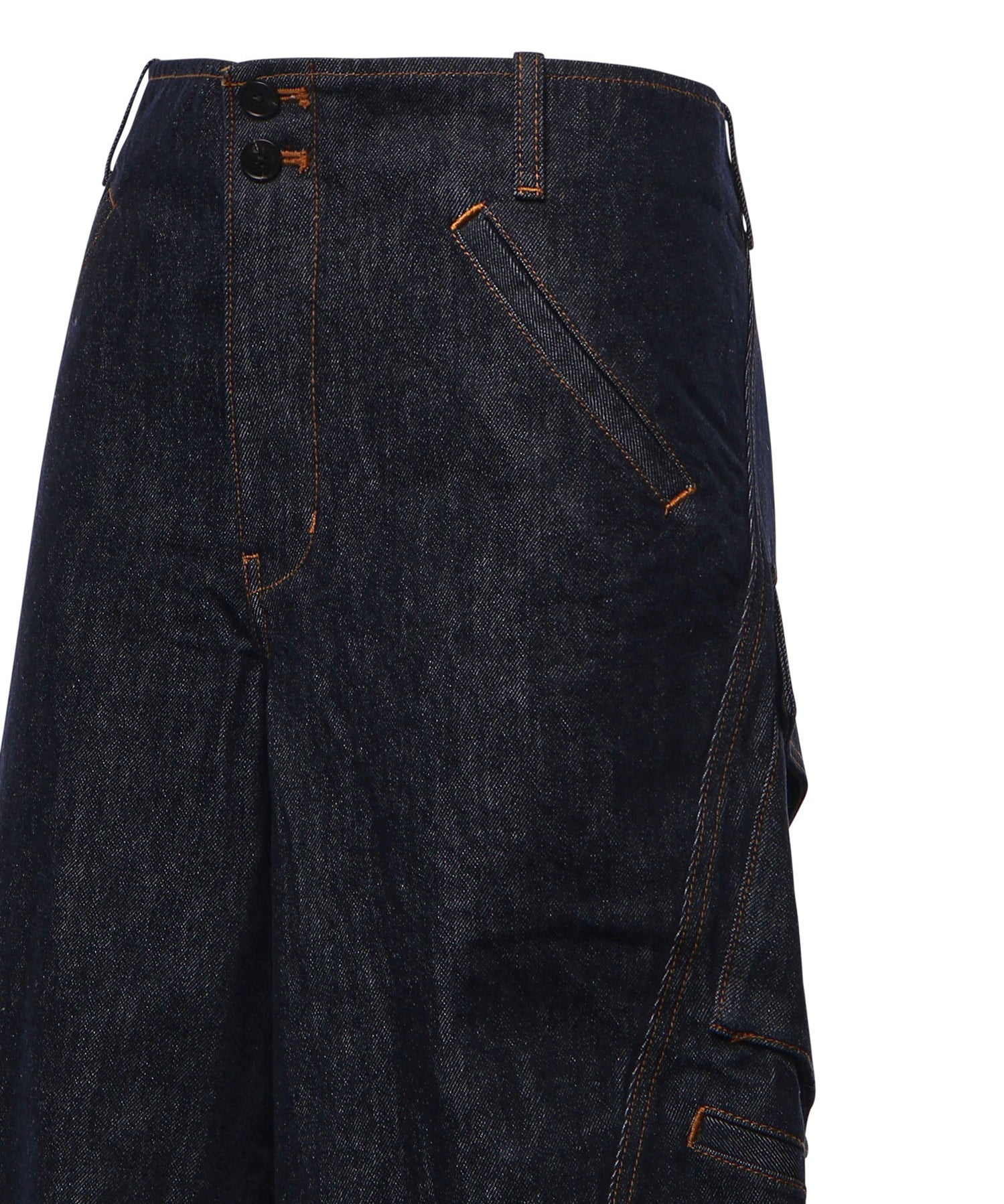 Jeans cargo in denim PF26831P BL SELF-PORTRAIT 