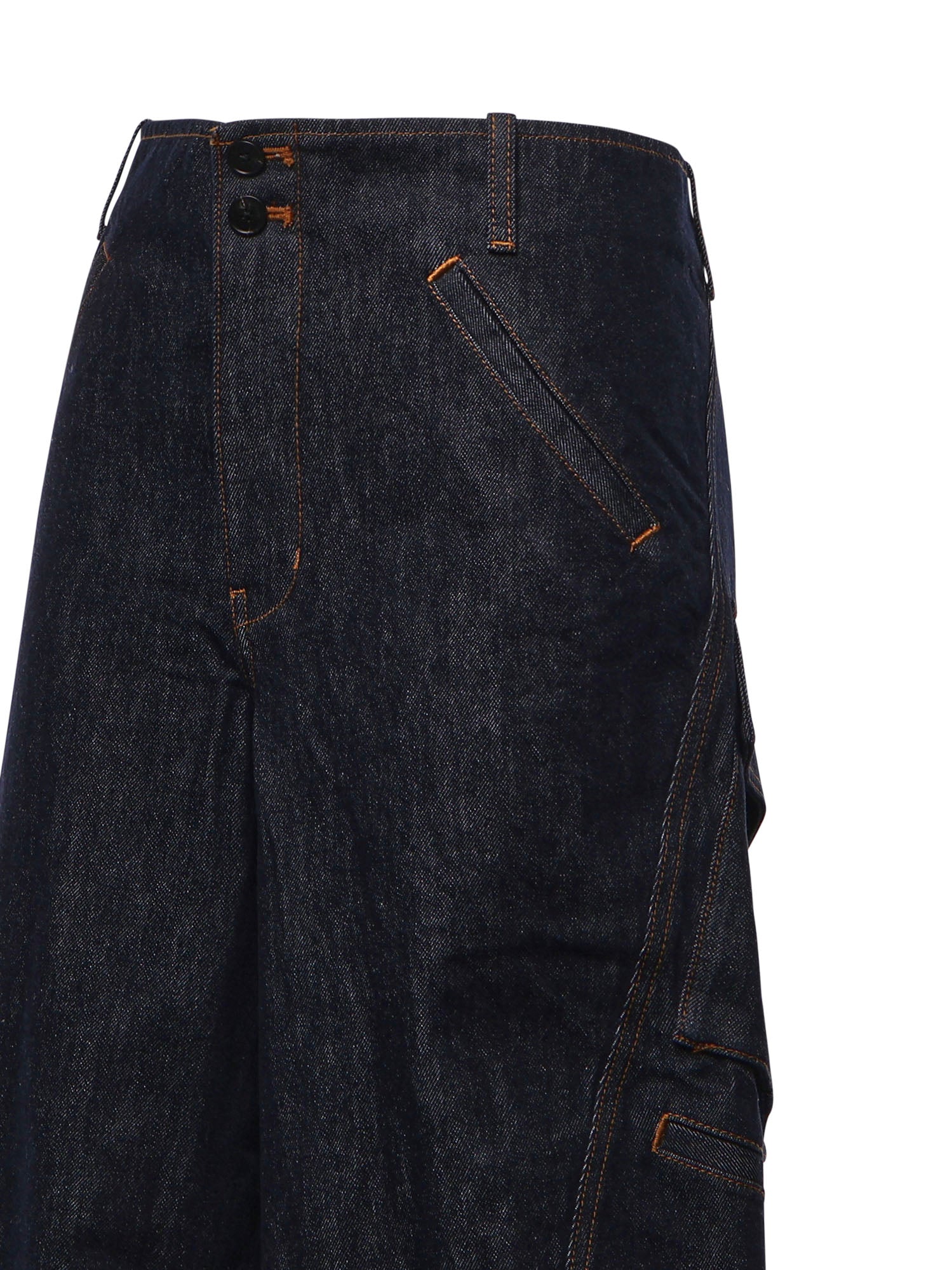 Jeans cargo in denim PF26831P BL SELF-PORTRAIT 