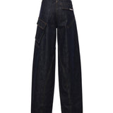 Jeans cargo in denim PF26831P BL SELF-PORTRAIT 