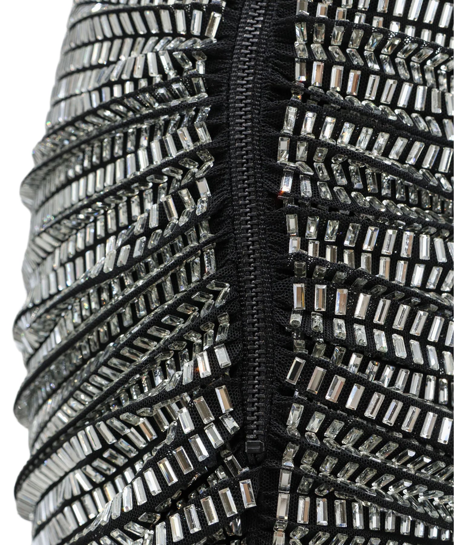 Minigonna con strass SC26009SK SL SELF-PORTRAIT 
