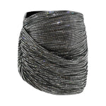 Minigonna con strass SC26009SK SL SELF-PORTRAIT 