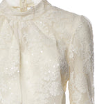 Top in pizzo con paillettes SC26052T C SELF-PORTRAIT 