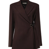 Blazer sartoriale in viscosa con cintura in pelle 2622046011600 002 SPORTMAX 