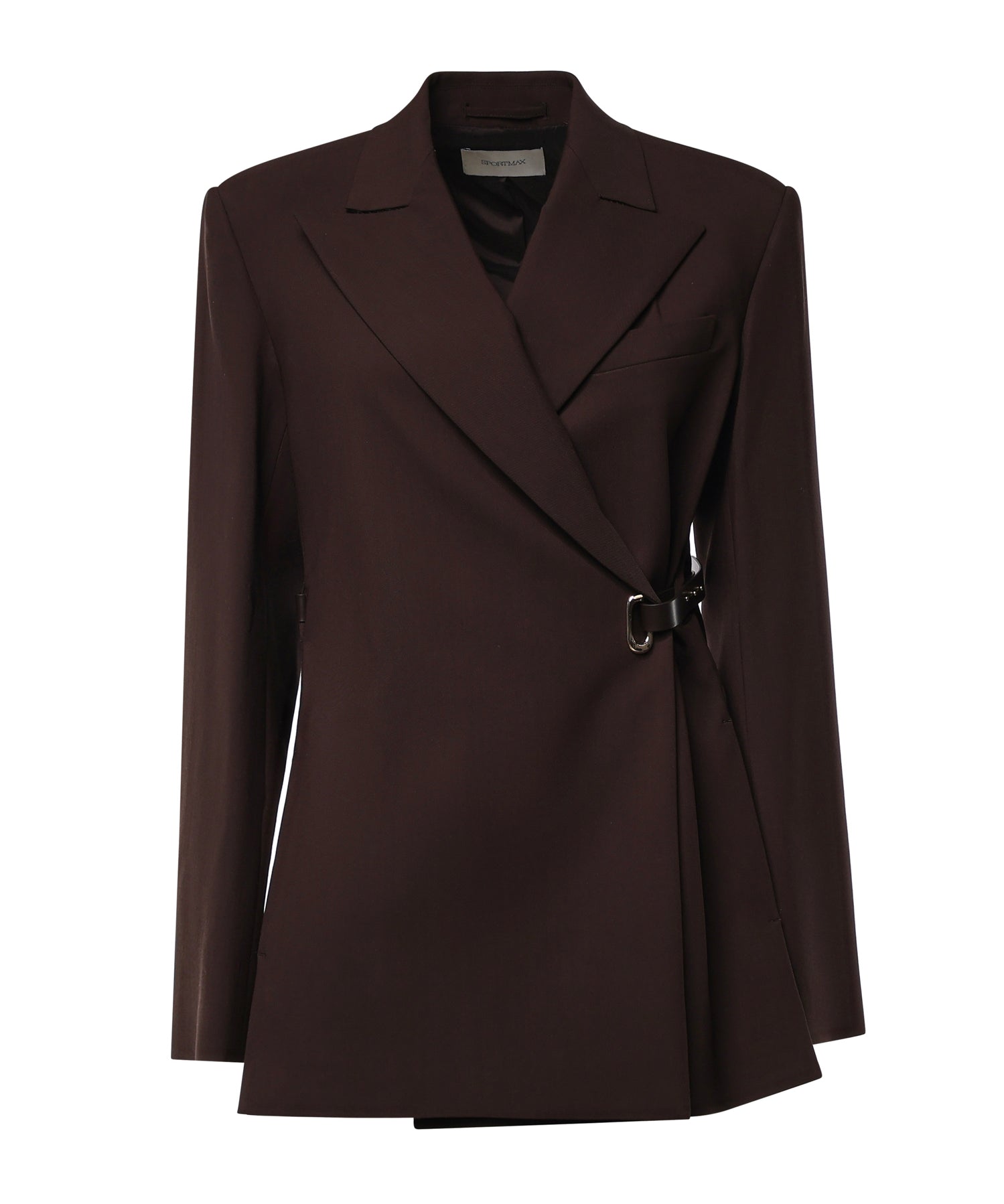 Blazer sartoriale in viscosa con cintura in pelle 2622046011600 002 SPORTMAX 