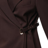 Blazer sartoriale in viscosa con cintura in pelle 2622046011600 002 SPORTMAX 