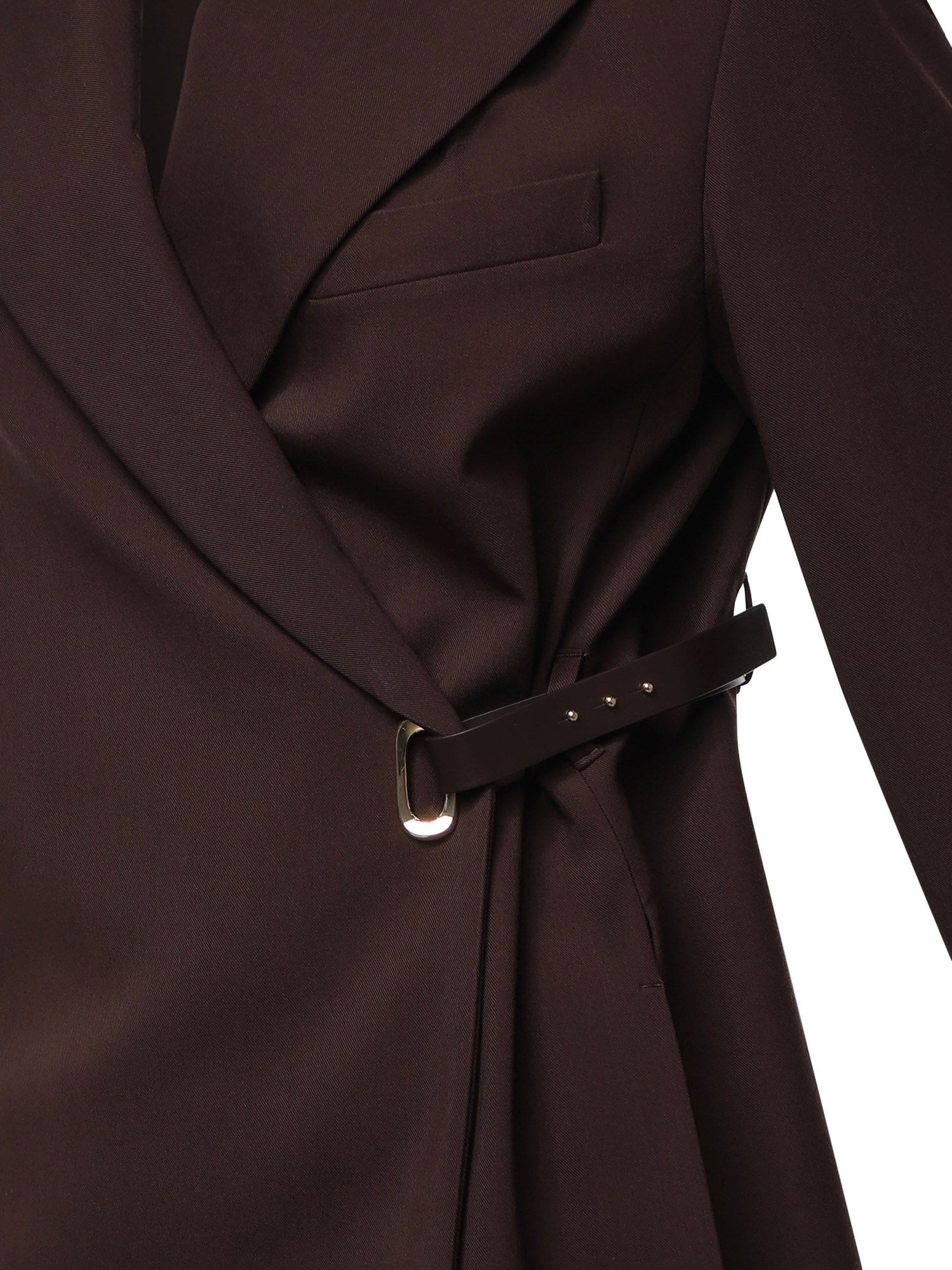 Blazer sartoriale in viscosa con cintura in pelle 2622046011600 002 SPORTMAX 