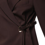 Blazer sartoriale in viscosa con cintura in pelle 2622046011600 002 SPORTMAX 