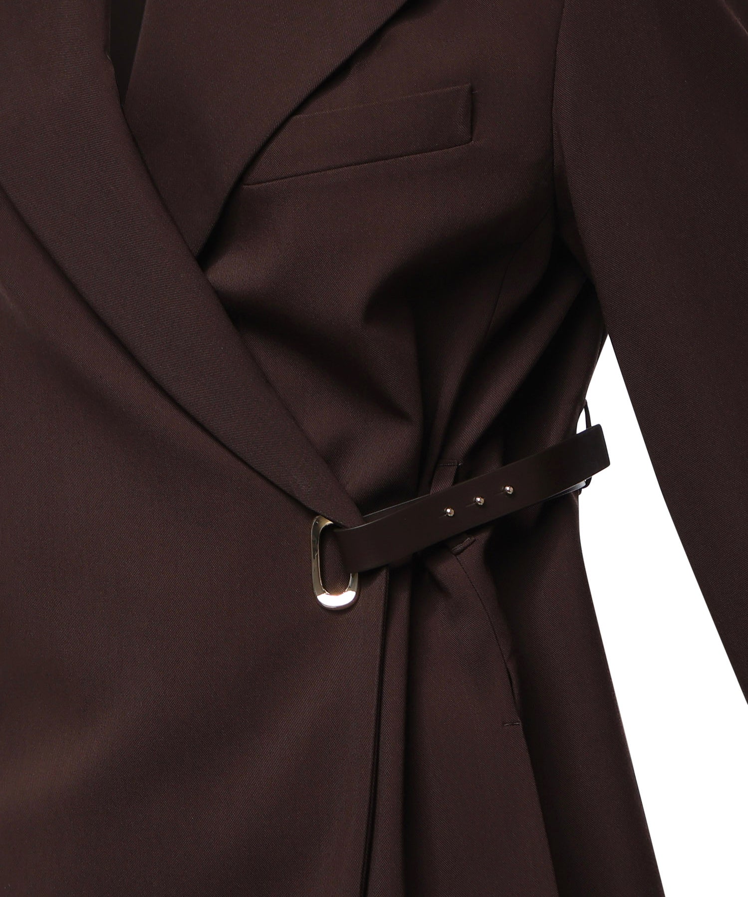 Blazer sartoriale in viscosa con cintura in pelle 2622046011600 002 SPORTMAX 