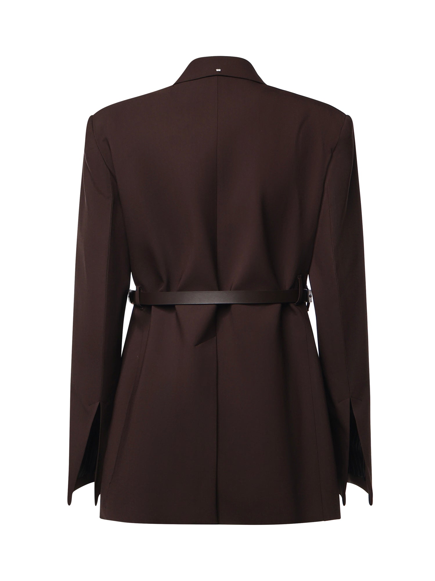 Blazer sartoriale in viscosa con cintura in pelle 2622046011600 002 SPORTMAX 