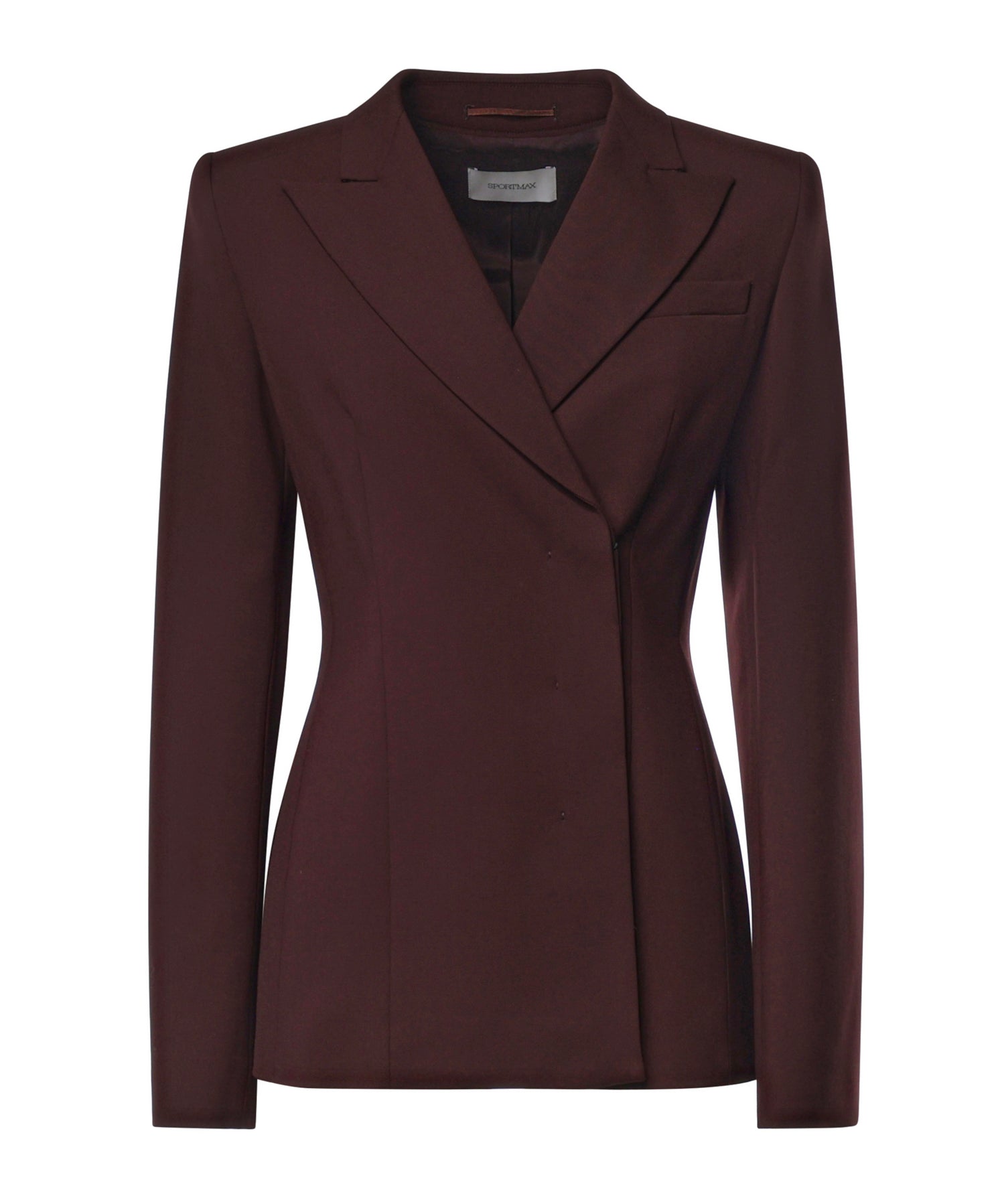 Blazer sartoriale in viscosa con cintura in pelle 2622046012600 003 SPORTMAX 