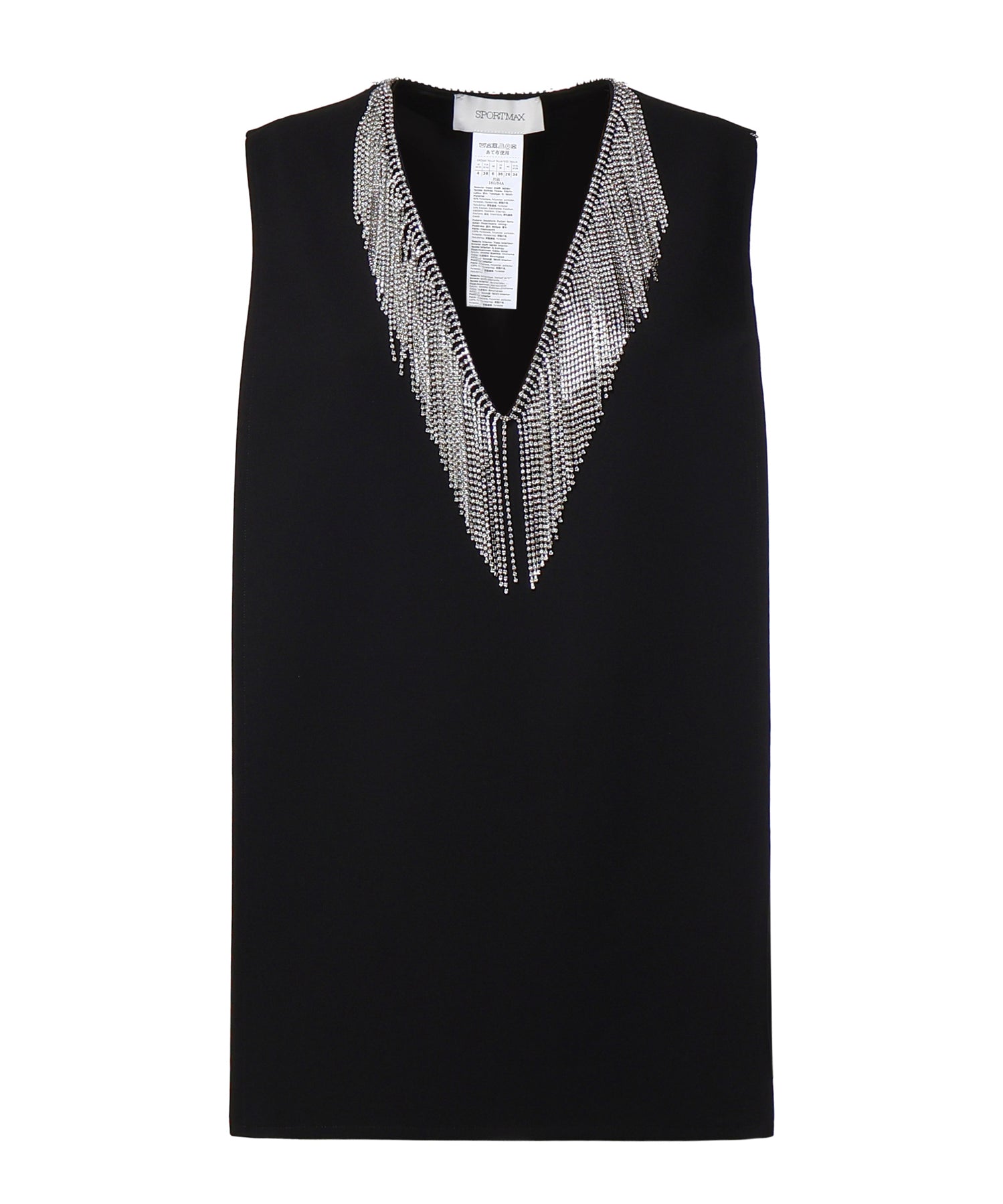Top in cady con strass 2622166031600 003 SPORTMAX 