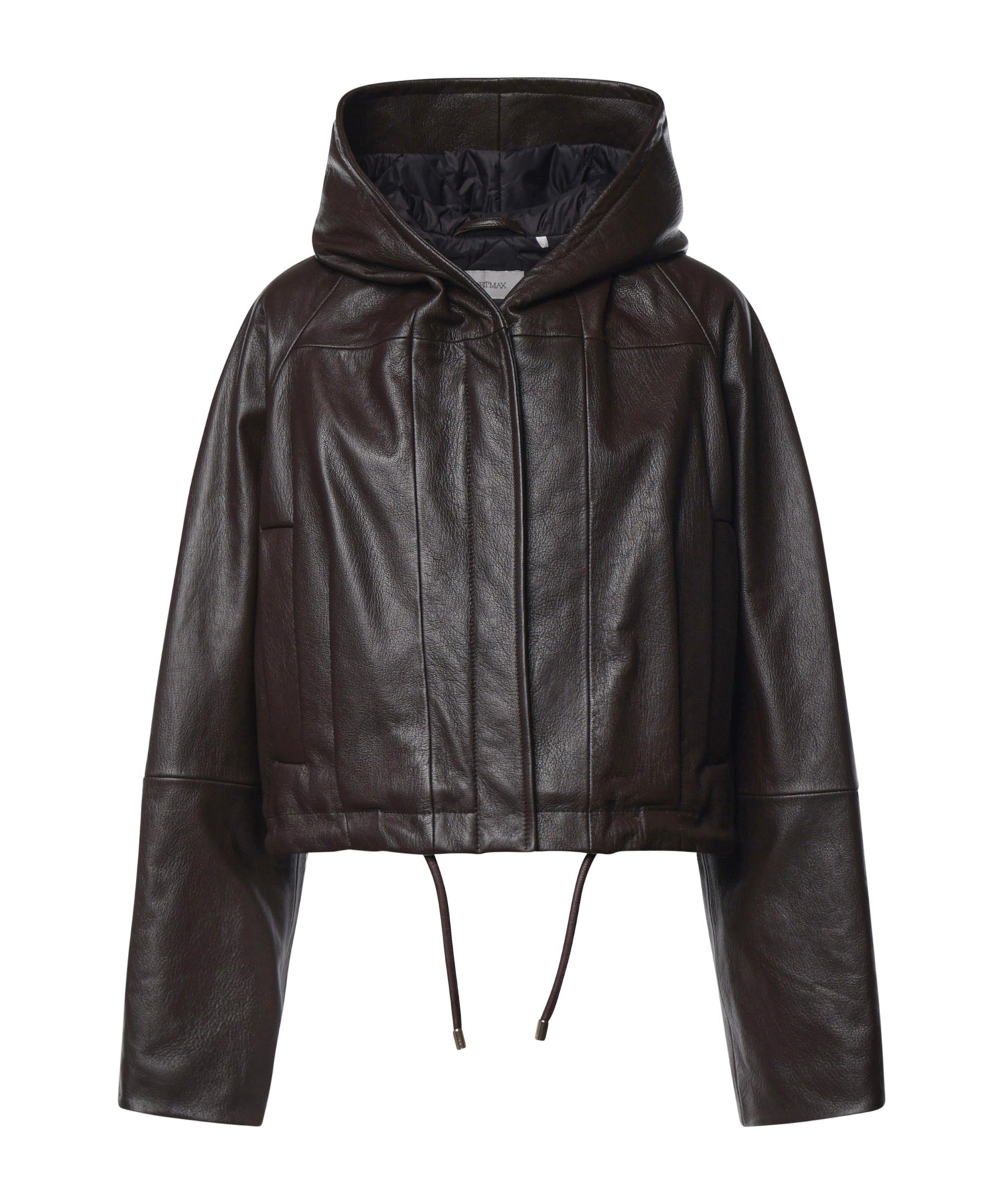 Bomber in pelle con cappuccio 2622446012600 001 SPORTMAX 