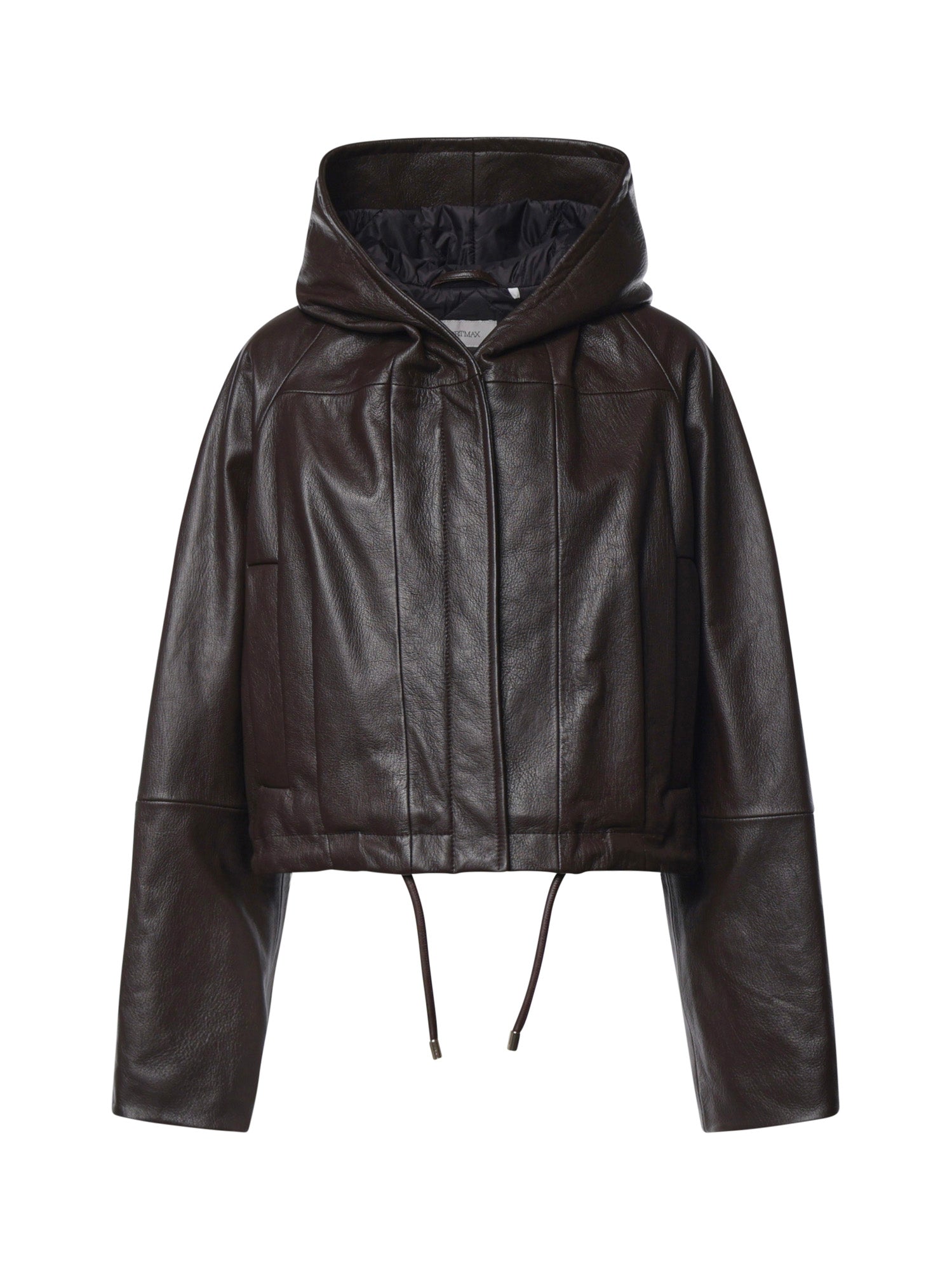 Bomber in pelle con cappuccio 2622446012600 001 SPORTMAX 
