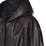 Bomber in pelle con cappuccio 2622446012600 001 SPORTMAX 