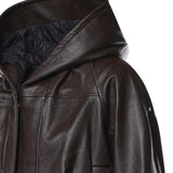 Bomber in pelle con cappuccio 2622446012600 001 SPORTMAX 