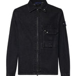 Overshirt in denim con logo L2S141200002 S0J32VJ902 STONE ISLAND 