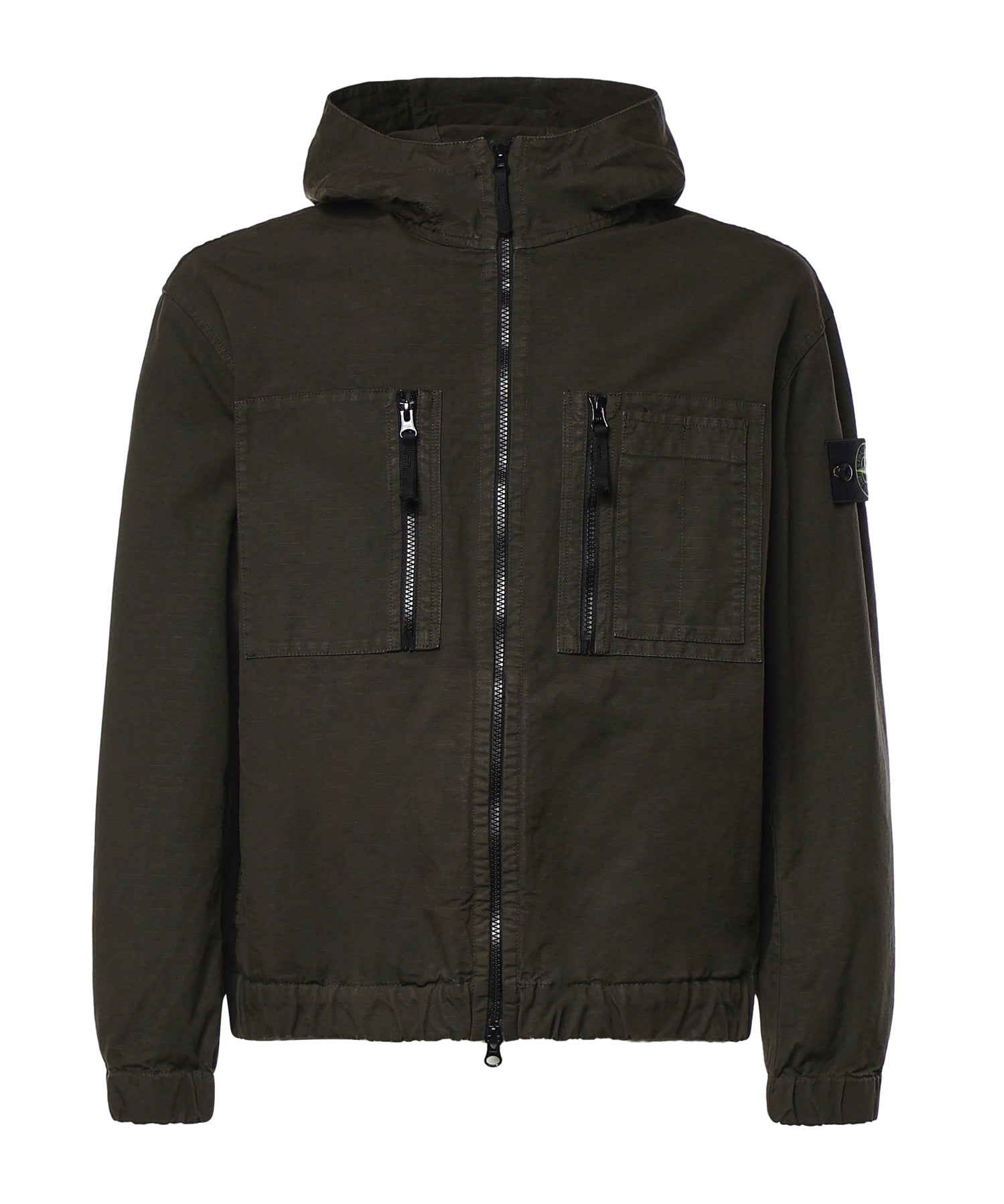 Overshirt con cappuccio in ripstop di cotone L2S151200011 S0211V0078 STONE ISLAND 