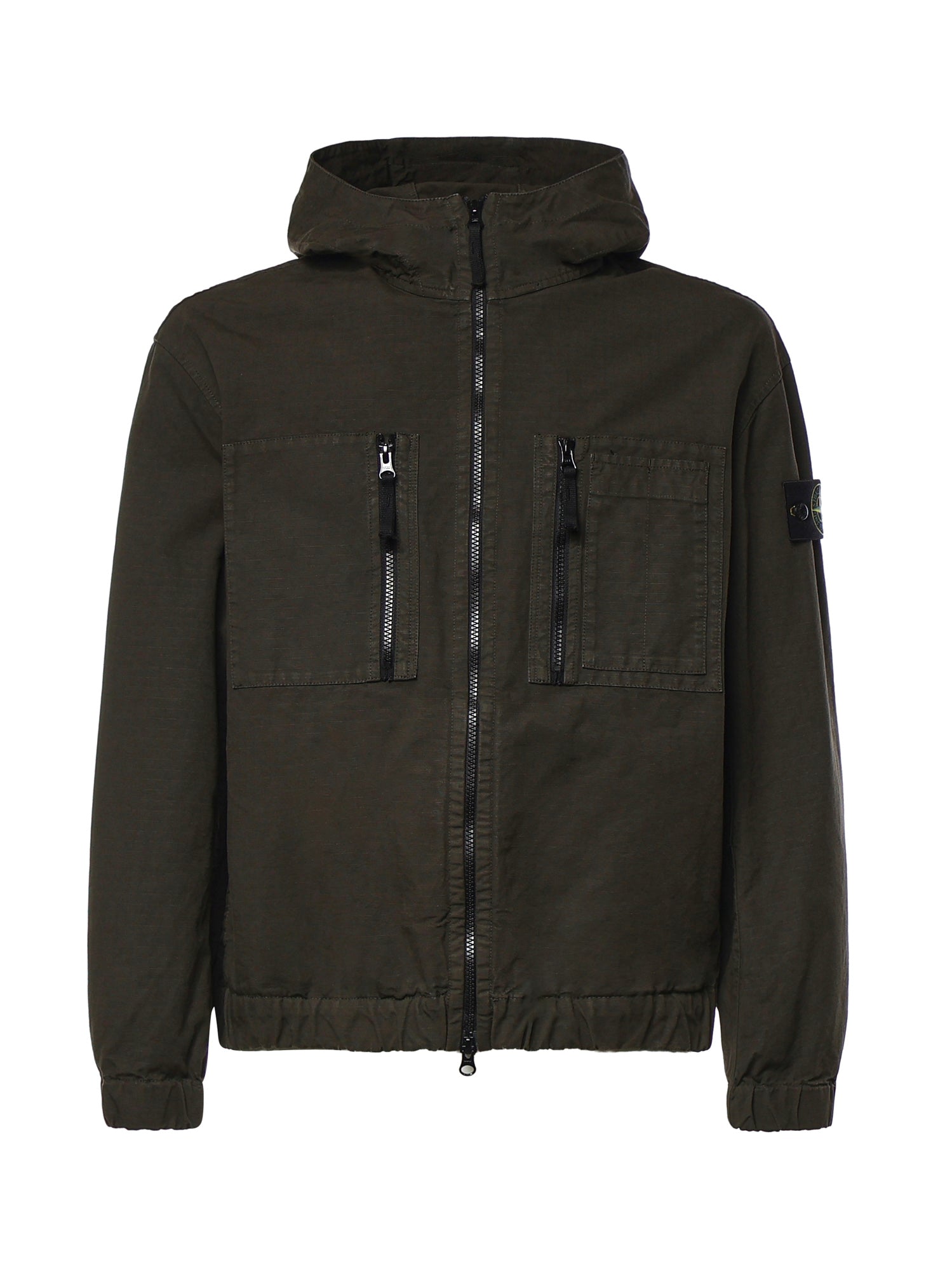 Overshirt con cappuccio in ripstop di cotone L2S151200011 S0211V0078 STONE ISLAND 
